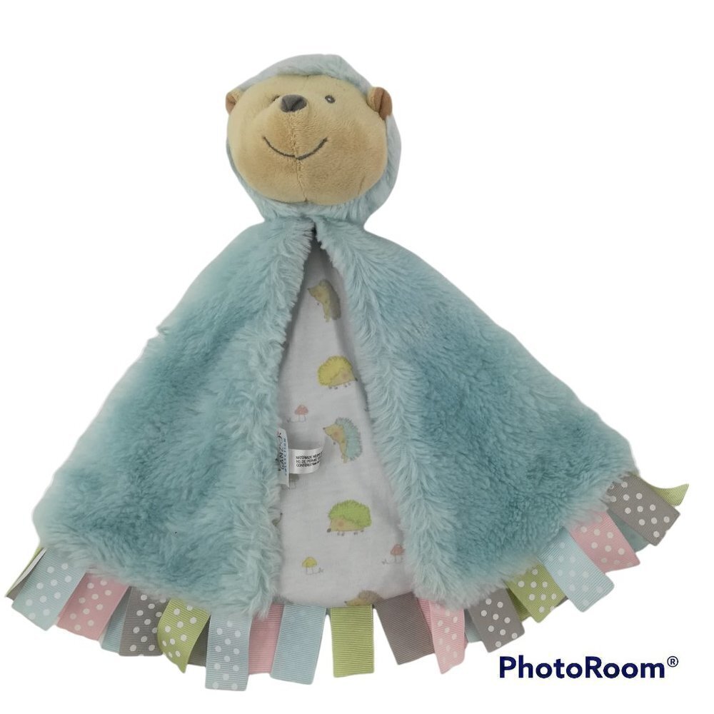Baby Ganz Blue Hedgehog Security Blanket Roly Poly Mini Blankie Lovey Plush Poly